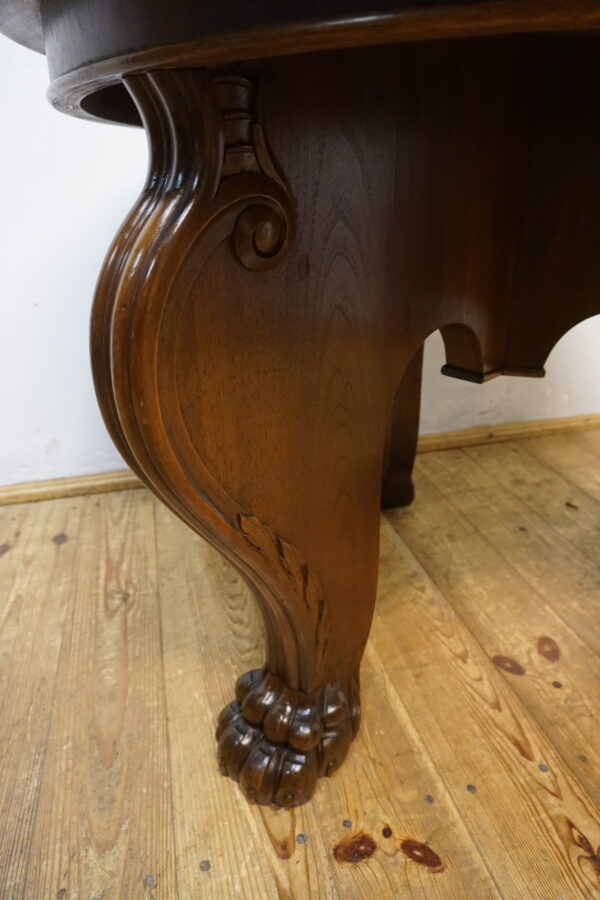 OKRĄGŁY STÓŁ GABINETOWY NA LWICH ŁAPACH LATA 20ste