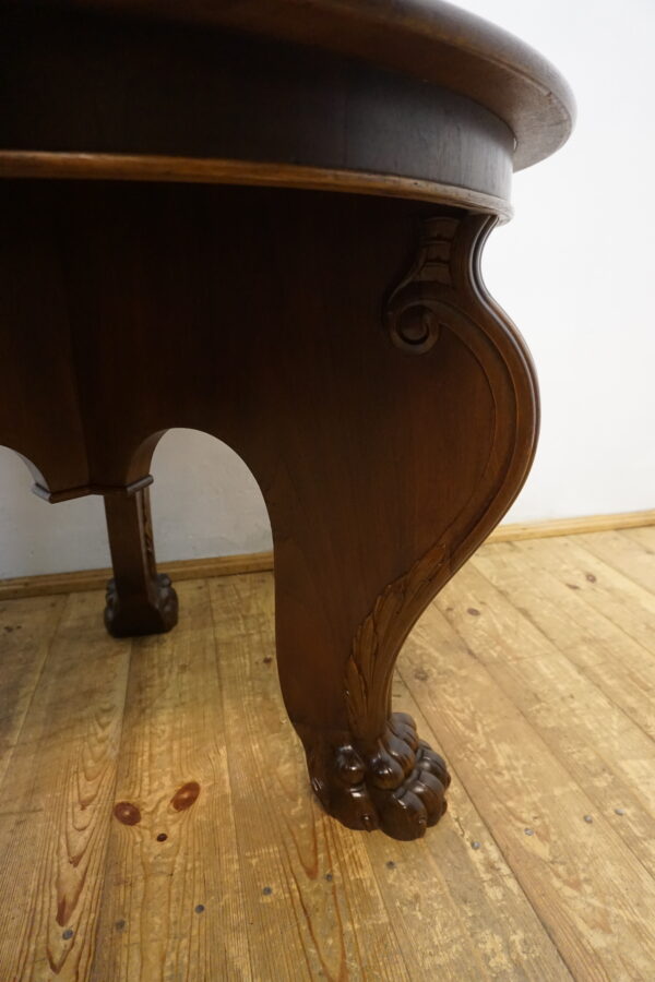 OKRĄGŁY STÓŁ GABINETOWY NA LWICH ŁAPACH LATA 20ste