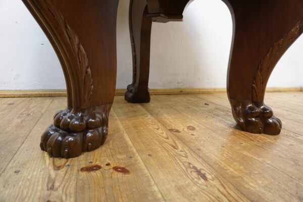 OKRĄGŁY STÓŁ GABINETOWY NA LWICH ŁAPACH LATA 20ste