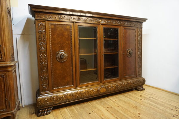 DOSTOJNA 4 DRZWIOWA BIBLIOTEKA NA LWICH ŁAPACH LATA 20ste