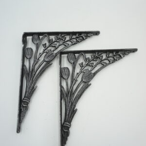 PARA ŻELIWNYCH WSPORNIKÓW UCHWYTÓW POD PÓŁKĘ DEKORACJA WIESZAK