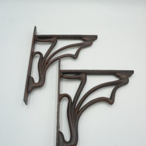 PARA ŻELIWNYCH WSPORNIKÓW UCHWYTÓW POD PÓŁKĘ DEKORACJA WIESZAK