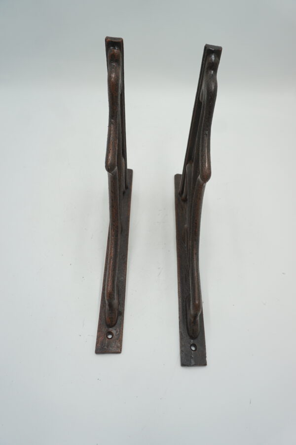 PARA ŻELIWNYCH WSPORNIKÓW UCHWYTÓW POD PÓŁKĘ DEKORACJA WIESZAK