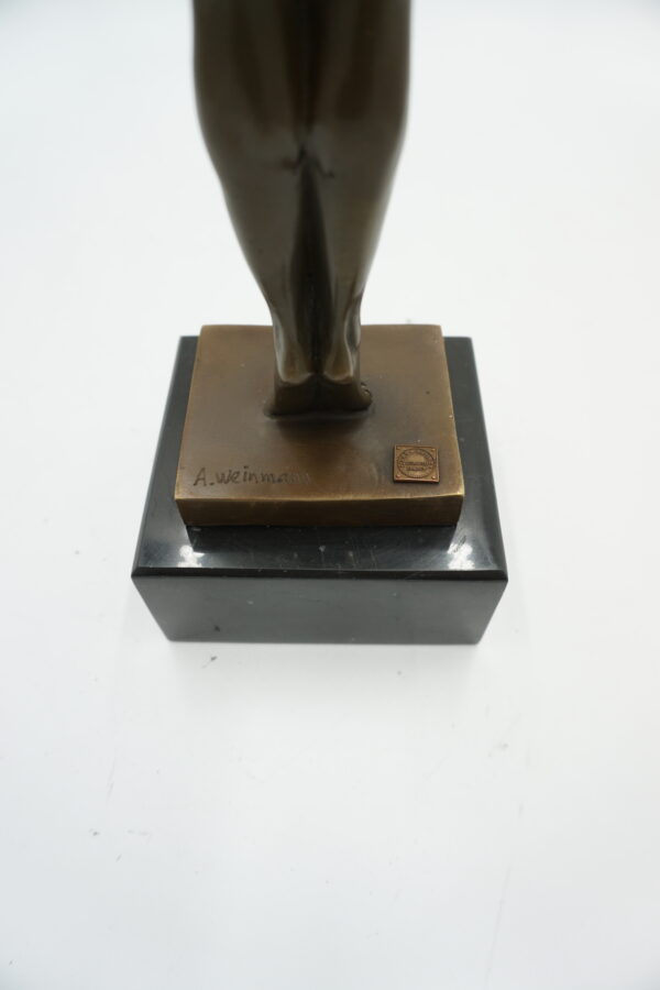 DUŻA FIGURA Z BRĄZU IKAR Z ROZŁOŻONYMI SKRZYDŁAMI 46cm