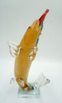 SZKŁO MURANO, FIGURKA DUŻA RYBA NA OGONIE
