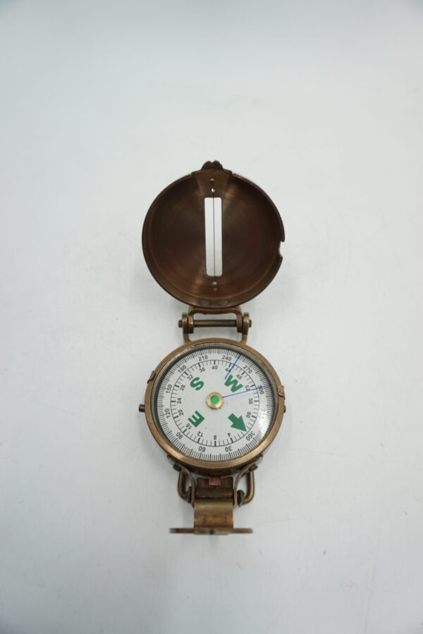 MOSIĘŻNY OKRĄGŁY KOMPAS + DREWNIANE ETUI