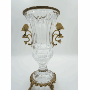 WAZON ZE SZKŁA Z OKUCIEM Z BRĄZU MOTYLKI