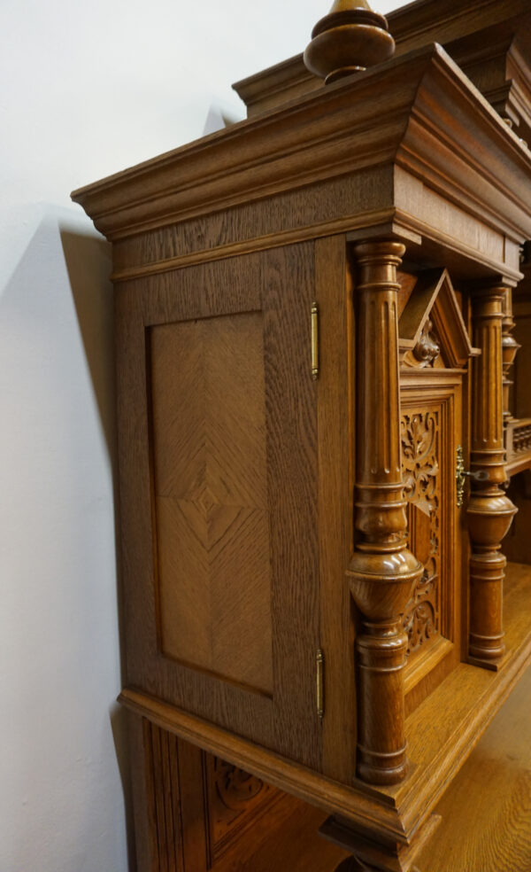 STARY NIESPOTYKANY DOSTOJNY KREDENS EKLEKTYCZNY JASNY DĄB ponad 120lat