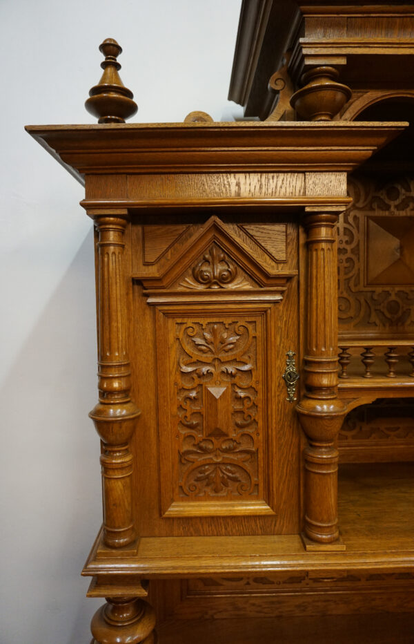 STARY NIESPOTYKANY DOSTOJNY KREDENS EKLEKTYCZNY JASNY DĄB ponad 120lat