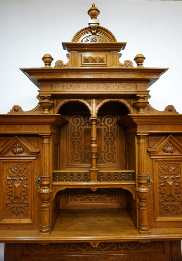 STARY NIESPOTYKANY DOSTOJNY KREDENS EKLEKTYCZNY JASNY DĄB ponad 120lat