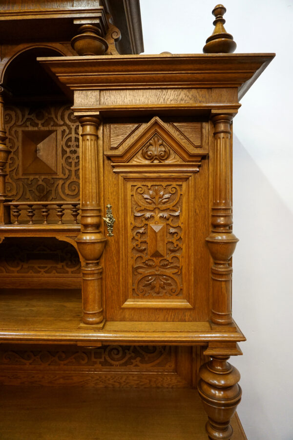 STARY NIESPOTYKANY DOSTOJNY KREDENS EKLEKTYCZNY JASNY DĄB ponad 120lat