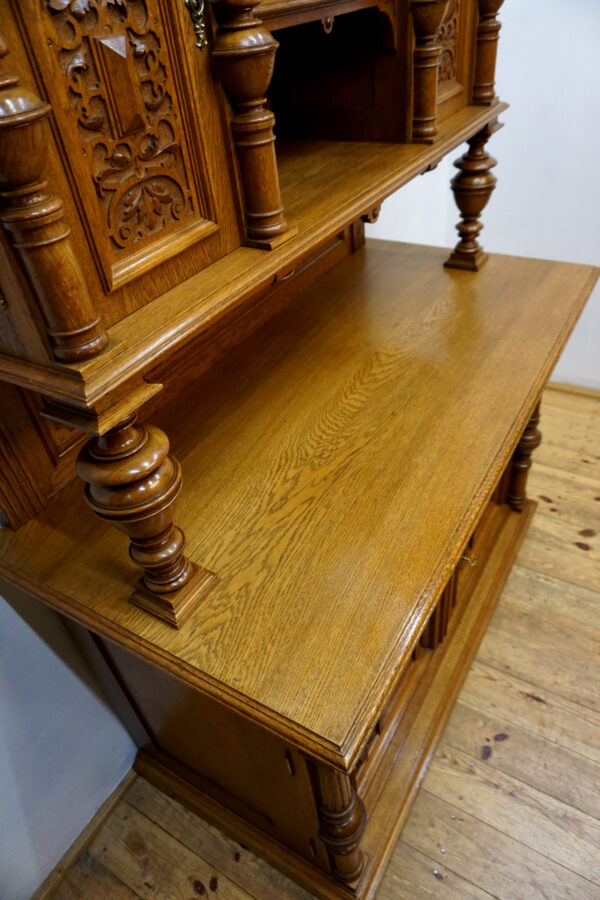 STARY NIESPOTYKANY DOSTOJNY KREDENS EKLEKTYCZNY JASNY DĄB ponad 120lat