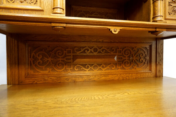 STARY NIESPOTYKANY DOSTOJNY KREDENS EKLEKTYCZNY JASNY DĄB ponad 120lat