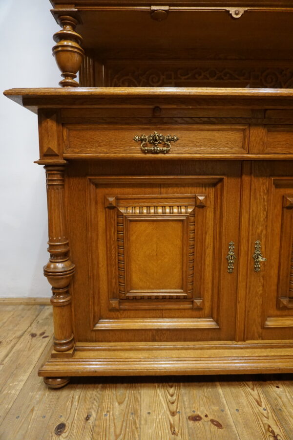 STARY NIESPOTYKANY DOSTOJNY KREDENS EKLEKTYCZNY JASNY DĄB ponad 120lat