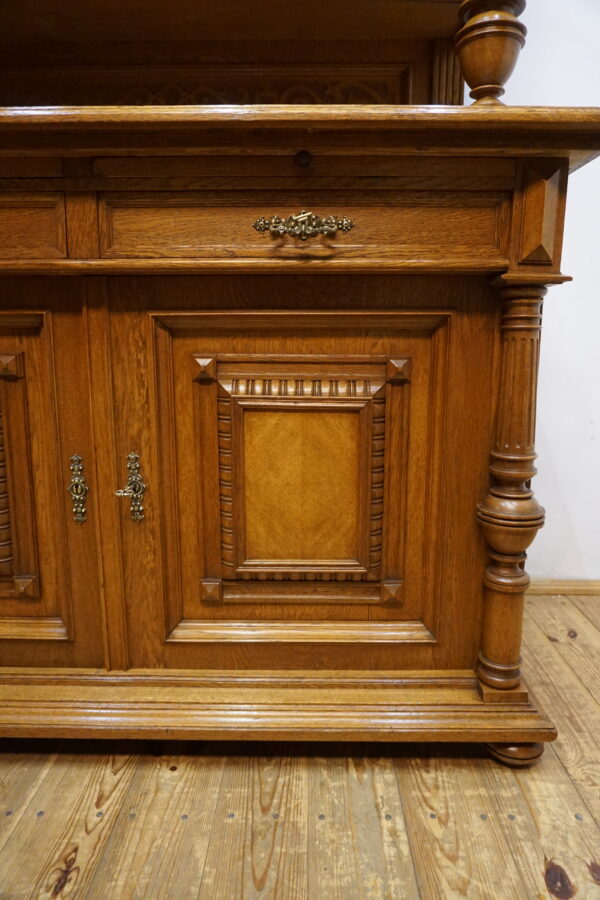 STARY NIESPOTYKANY DOSTOJNY KREDENS EKLEKTYCZNY JASNY DĄB ponad 120lat