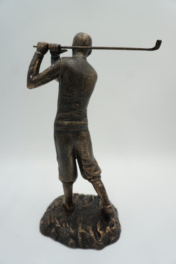 ŻELIWNA FIGURKA GOLFISTA PREZENT DLA GOLFISTY