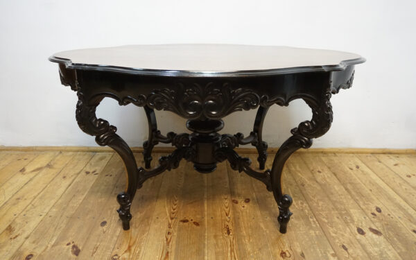STARY ORYGINAŁ STÓŁ GABINETOWY LUDWIK ROKOKO CZECZOT NA BLACIE GIĘTE NOGI