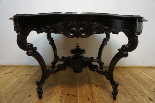 STARY ORYGINAŁ STÓŁ GABINETOWY LUDWIK ROKOKO CZECZOT NA BLACIE GIĘTE NOGI
