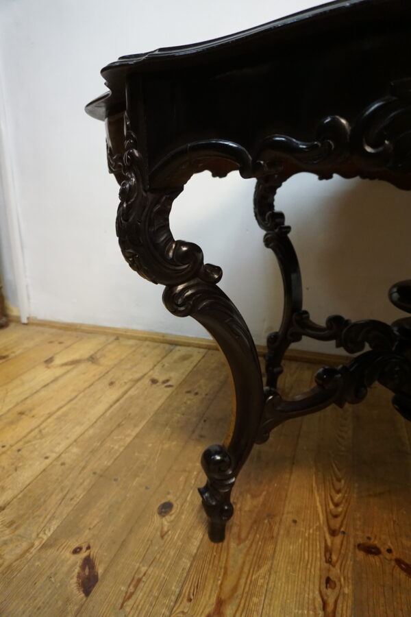 STARY ORYGINAŁ STÓŁ GABINETOWY LUDWIK ROKOKO CZECZOT NA BLACIE GIĘTE NOGI