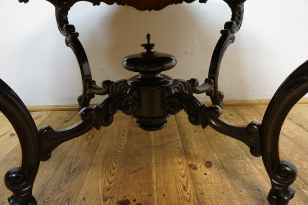 STARY ORYGINAŁ STÓŁ GABINETOWY LUDWIK ROKOKO CZECZOT NA BLACIE GIĘTE NOGI