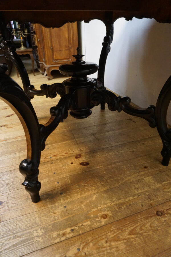 STARY ORYGINAŁ STÓŁ GABINETOWY LUDWIK ROKOKO CZECZOT NA BLACIE GIĘTE NOGI