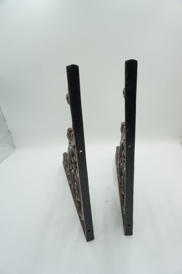 PARA ŻELIWNYCH WSPORNIKÓW UCHWYTÓW POD PÓŁKĘ DEKORACJA WIESZAK