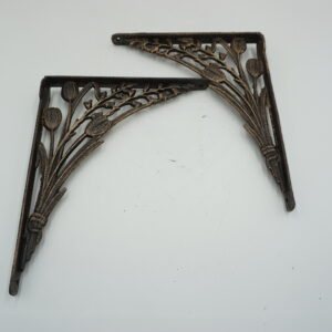 PARA ŻELIWNYCH WSPORNIKÓW UCHWYTÓW POD PÓŁKĘ DEKORACJA WIESZAK