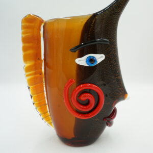 SZKŁO MURANO DUŻY PIĘKNY WAZON TWARZ