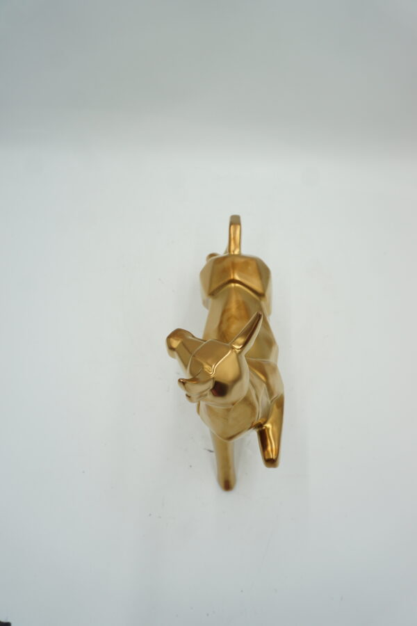 ZŁOTA CERAMICZNA FIGURA BYK HOSSA