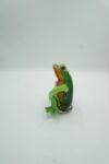 SZKŁO W STYLU MURANO, FIGURA ZIELONA ŻABA ROPUCHA