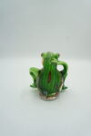 SZKŁO W STYLU MURANO, FIGURA ZIELONA ŻABA ROPUCHA