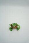 SZKŁO W STYLU MURANO, FIGURA ZIELONA ŻABA ROPUCHA