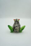 SZKŁO W STYLU MURANO, FIGURA ZIELONA ŻABA ROPUCHA