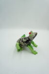 SZKŁO W STYLU MURANO, FIGURA ZIELONA ŻABA ROPUCHA