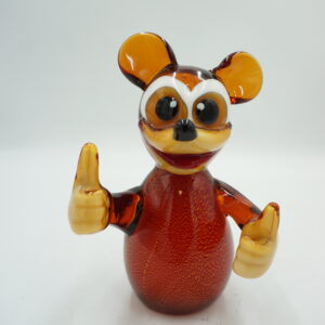 SZKŁO W STYLU MURANO FIGURA MYSZ MYSZKA