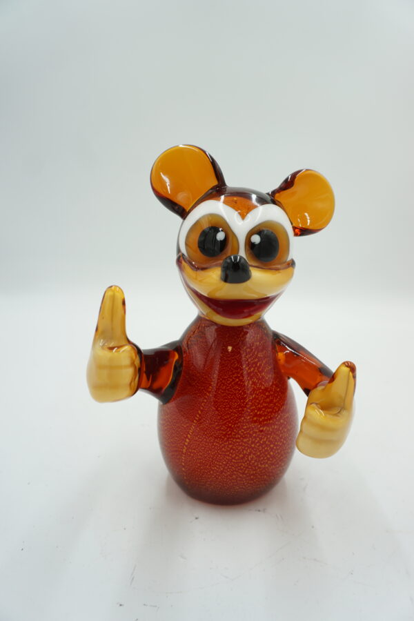 SZKŁO W STYLU MURANO FIGURA MYSZ MYSZKA