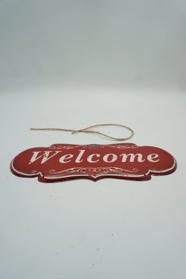 BLASZANY SZYLD - TABLICZKA "WELCOME" 12,5X32 cm.
