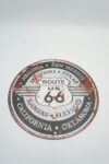 BLASZANY SZYLD - TABLICZKA "ROUTE US 66" 30X30 cm.