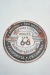 BLASZANY SZYLD - TABLICZKA "ROUTE US 66" 30X30 cm.