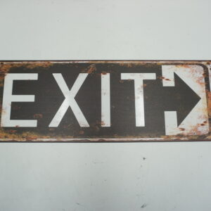 BLASZANY SZYLD - TABLICZKA "EXIT" 36X13 cm.