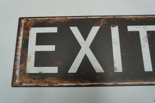 BLASZANY SZYLD - TABLICZKA "EXIT" 36X13 cm.
