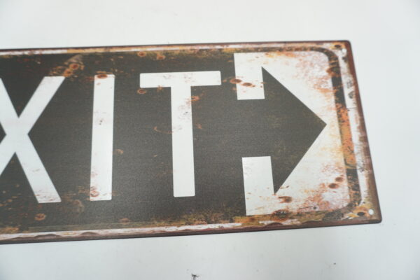 BLASZANY SZYLD - TABLICZKA "EXIT" 36X13 cm.