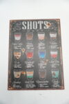 BLASZANY SZYLD - TABLICZKA "SHOTS" 25X33 cm.