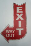 BLASZANY SZYLD - TABLICZKA "EXIT" 41X25 cm.