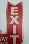 BLASZANY SZYLD - TABLICZKA "EXIT" 41X25 cm.