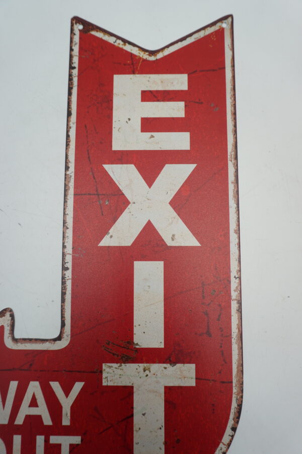 BLASZANY SZYLD - TABLICZKA "EXIT" 41X25 cm.