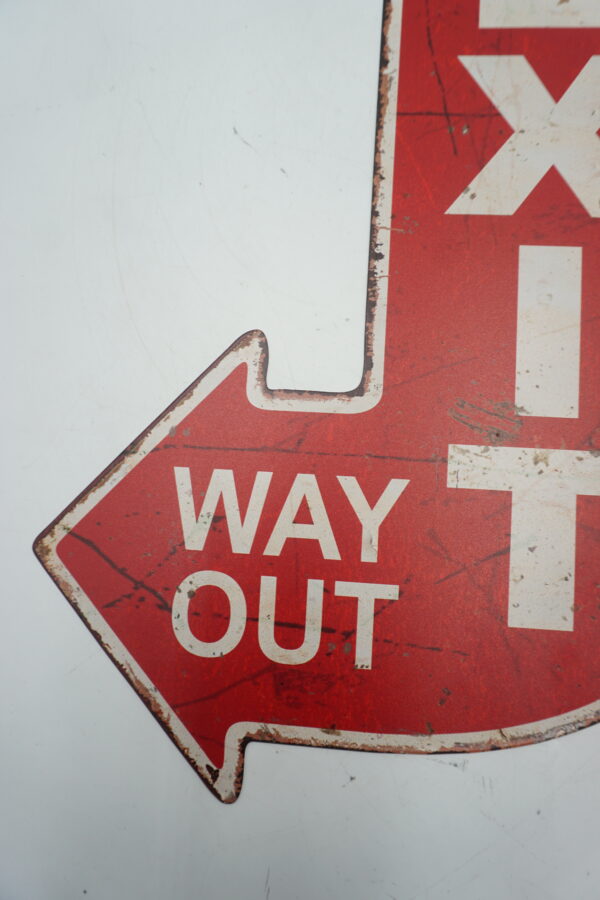 BLASZANY SZYLD - TABLICZKA "EXIT" 41X25 cm.