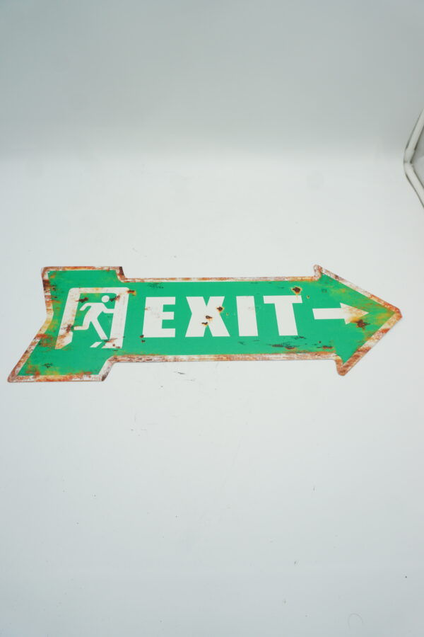 BLASZANY SZYLD - TABLICZKA "EXIT" 19X50 cm.