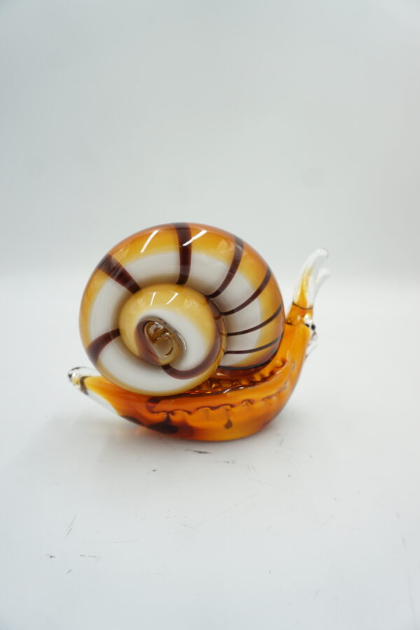 SZKLANA FIGURKA STYL MURANO ŚLIMAK