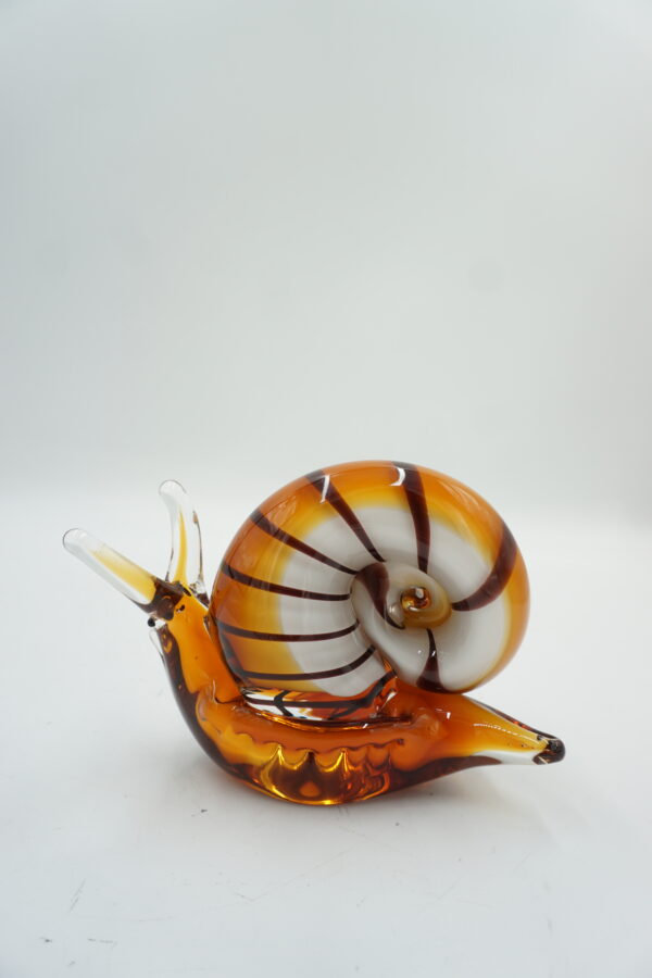 SZKLANA FIGURKA STYL MURANO ŚLIMAK